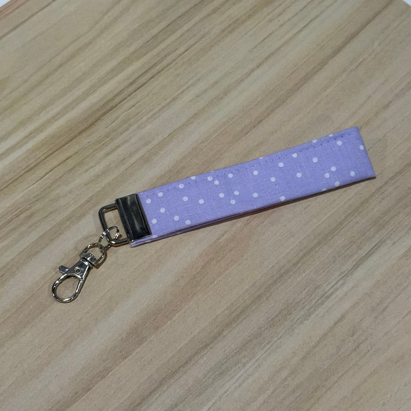 Purple Dots Keyfob with Lobster Claw Hardware