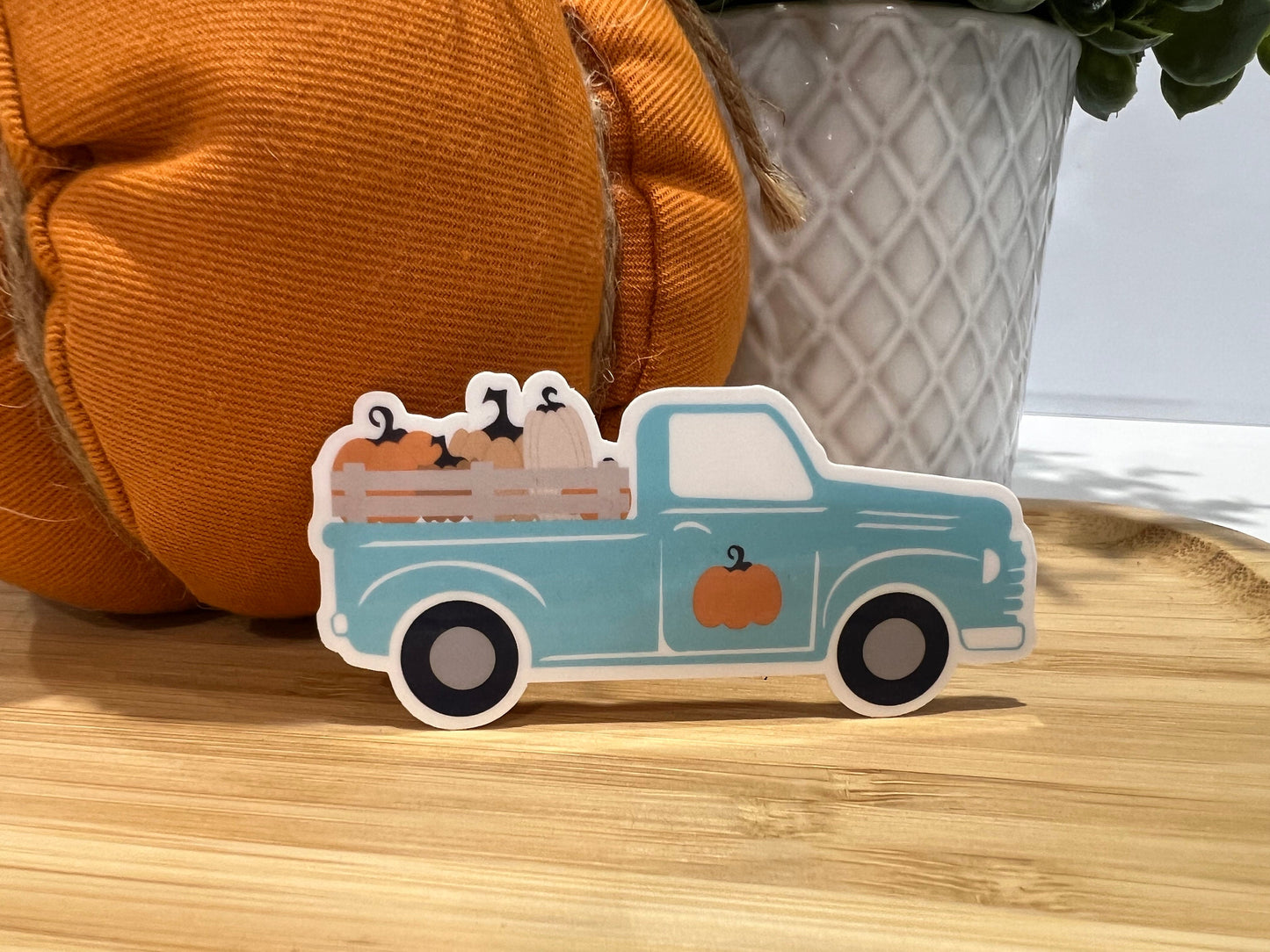 Seasonal Truck - Fall Pumpkin Sticker
