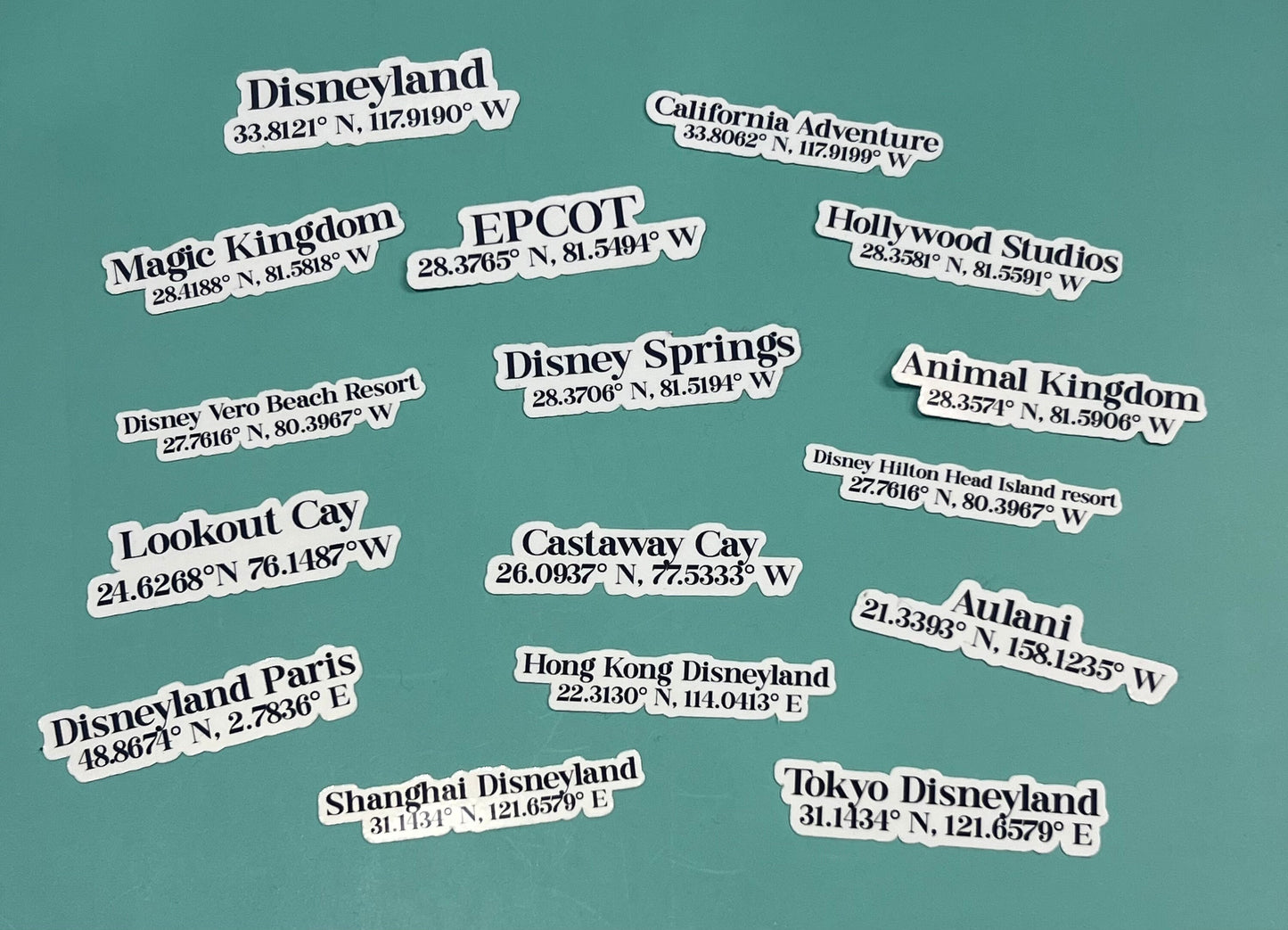 Disney Parks and More Coordinate - Individual Stickers