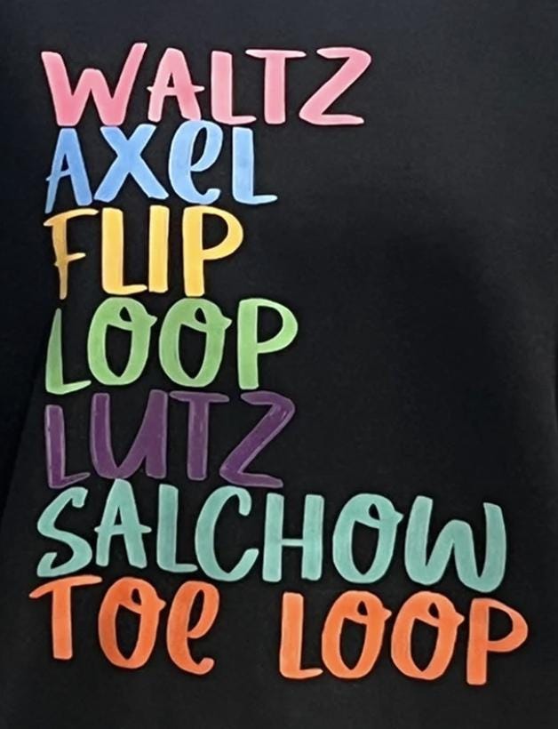 Skills List Sweatshirt - Figure Skating Inspired