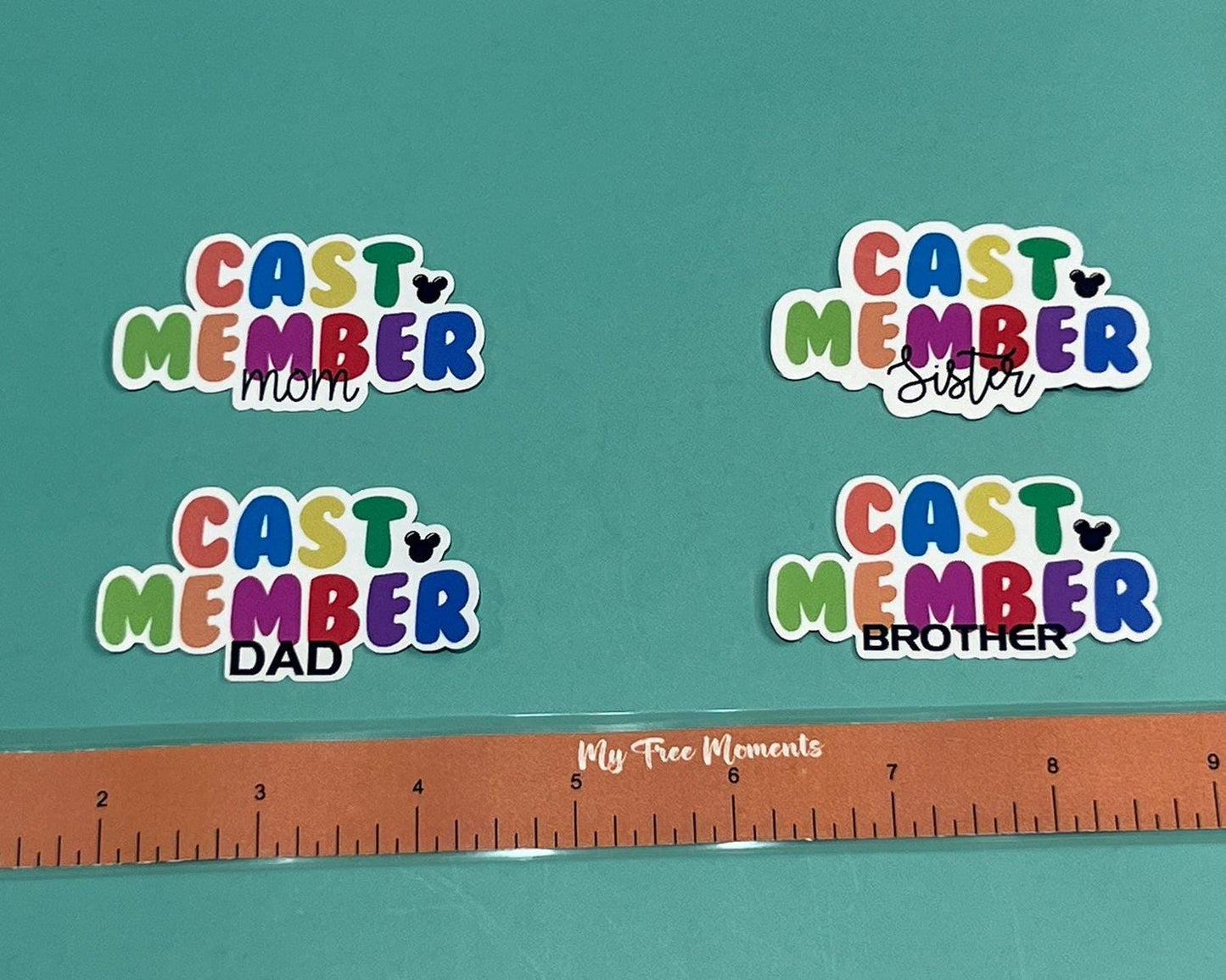 Cast Member Family Sticker - Cast Member Mom, Cast Member Dad