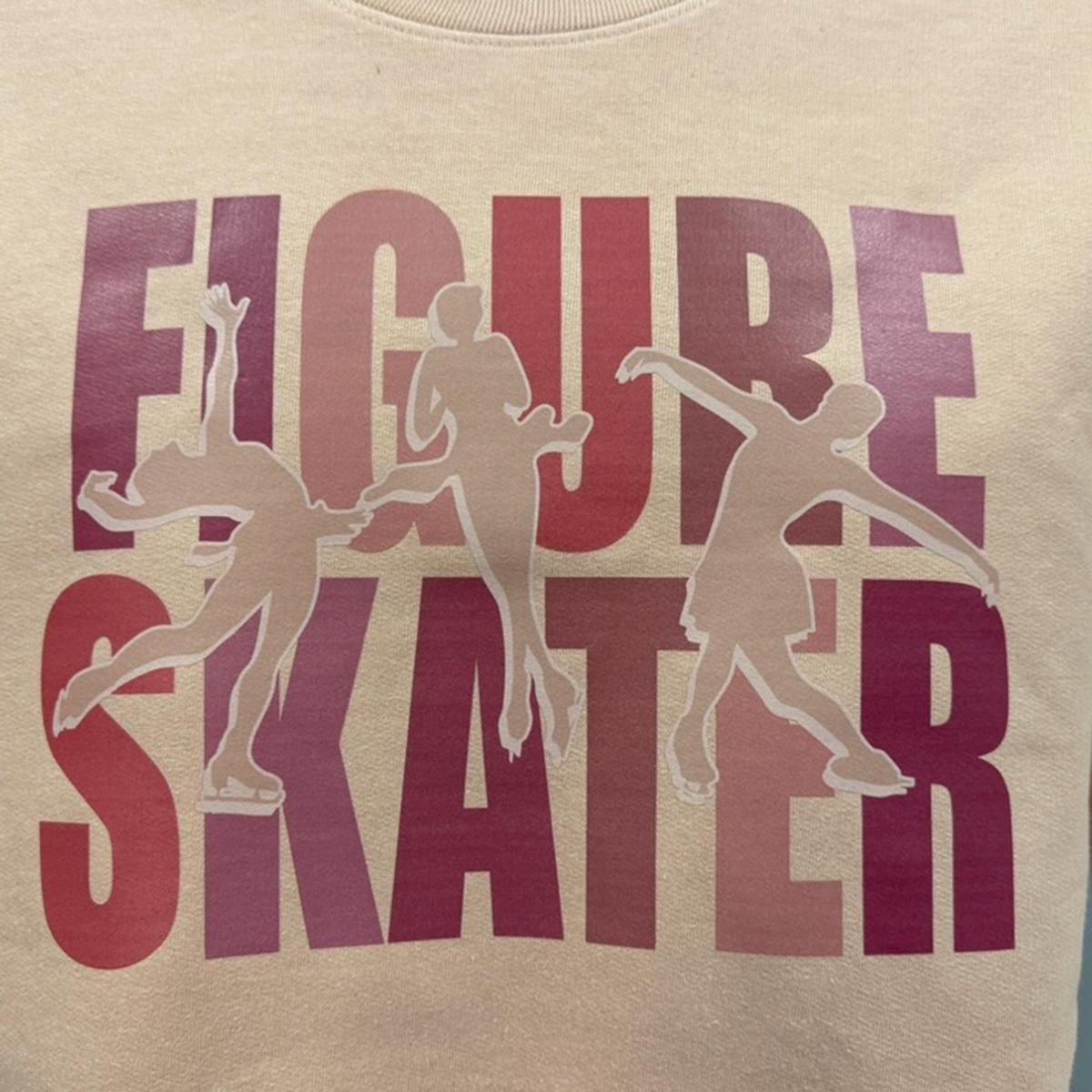 Figure Skater Silhouette Sweatshirt – Dusty Rose