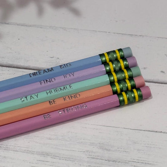 Motivational TICONDEROGA 5 - Pack Pencil Set – Foil Stamped