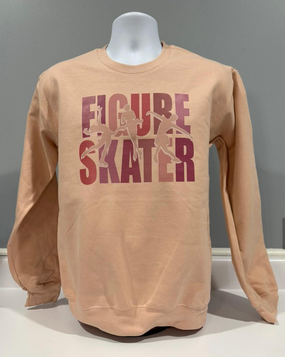 Figure Skater Silhouette Sweatshirt – Dusty Rose