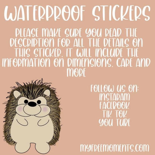 Floral Figure Skater Waterproof Sticker