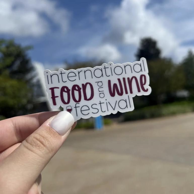 International Food and Wine Festival Waterproof Sticker - EPCOT Inspired