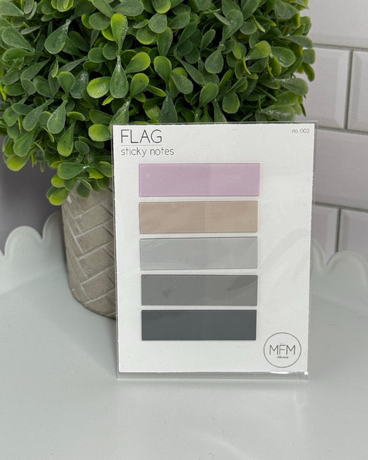 Transparent Sticky Note Flags - 5 Color Set