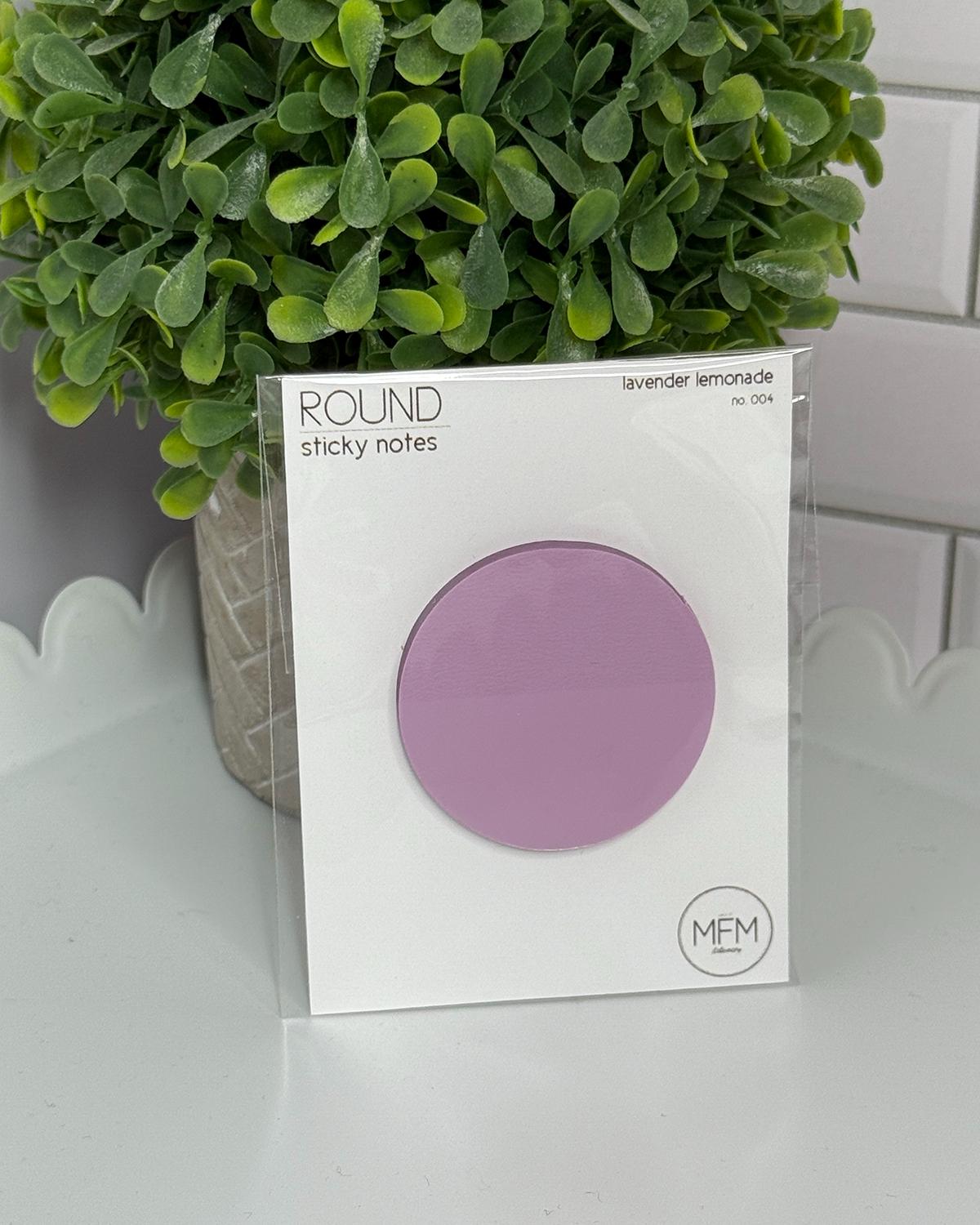 Transparent Round Flag Sticky Notes - 1.75" - Various Colors