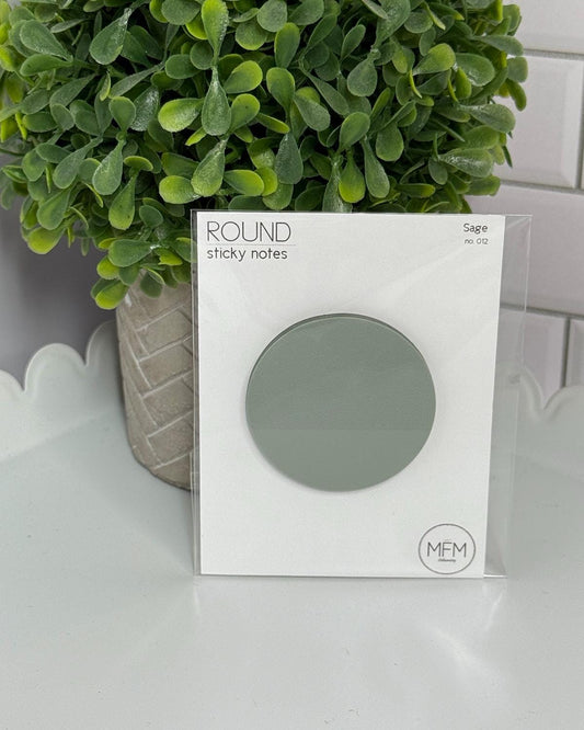 Transparent Round Flag Sticky Notes - 1.75" - Earthy Colors