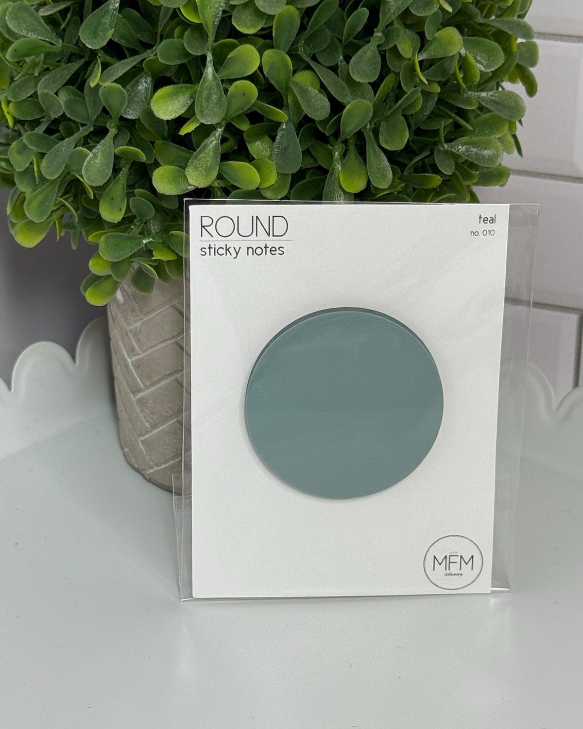 Transparent Round Flag Sticky Notes - 1.75" - Earthy Colors