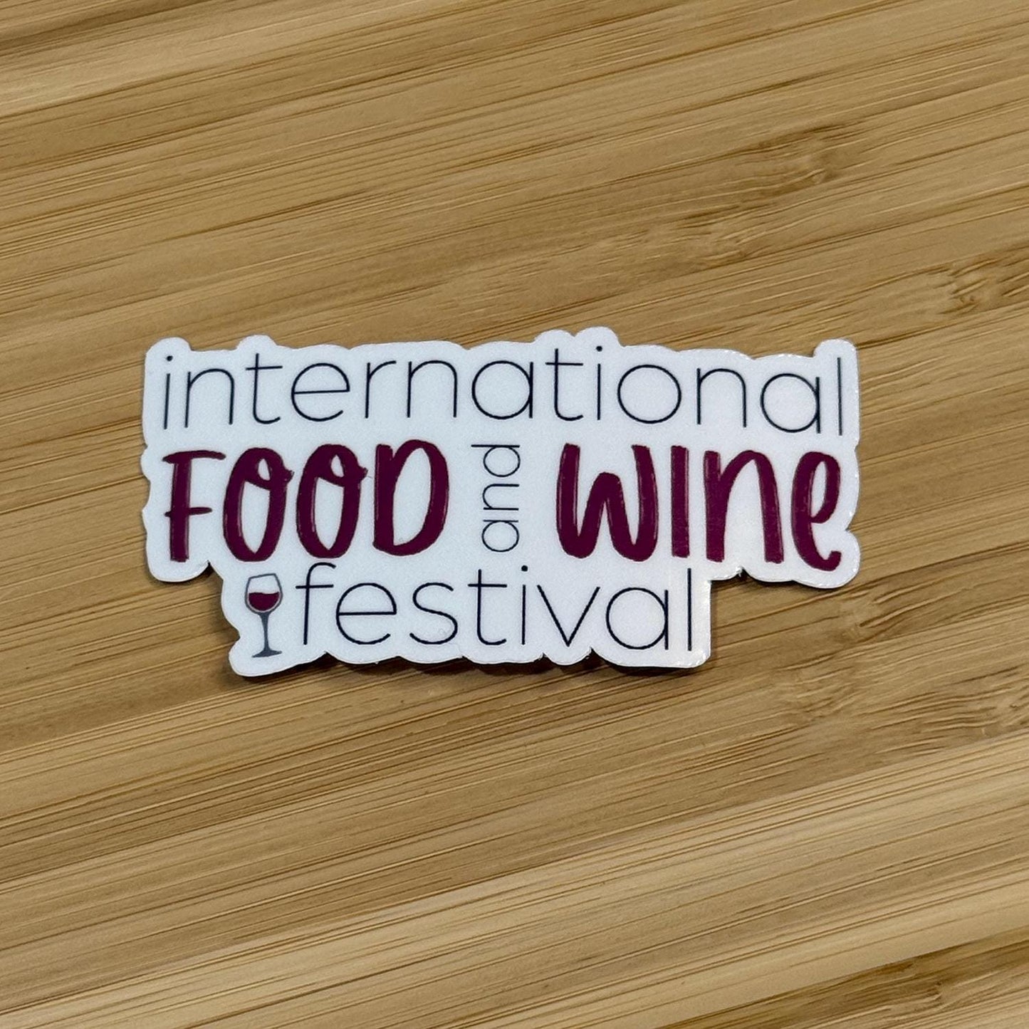 International Food and Wine Festival Waterproof Sticker - EPCOT Inspired