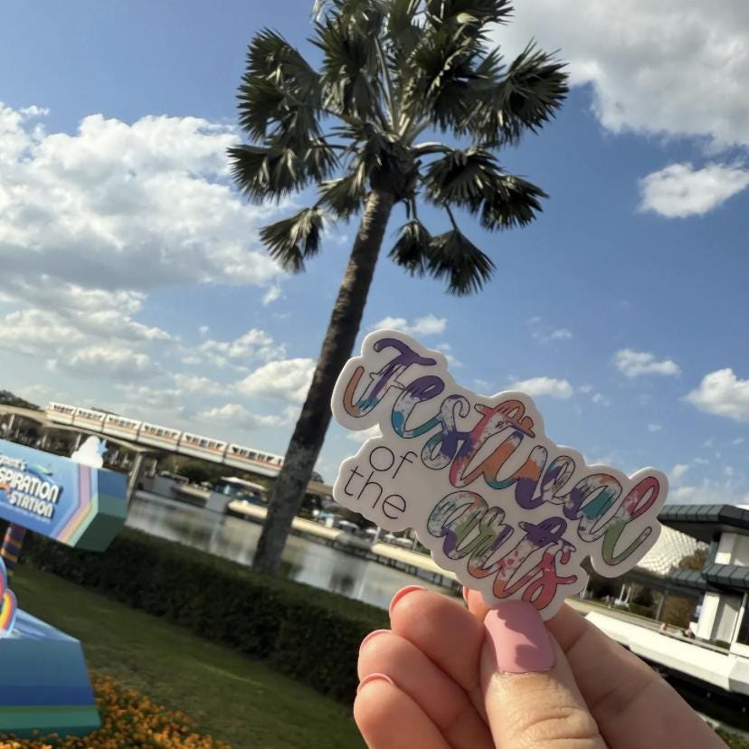 Festival of the Arts Waterproof Sticker - EPCOT Inspired