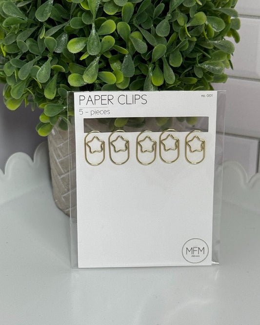 Mini Stationary Paper Clips - 5 Pieces