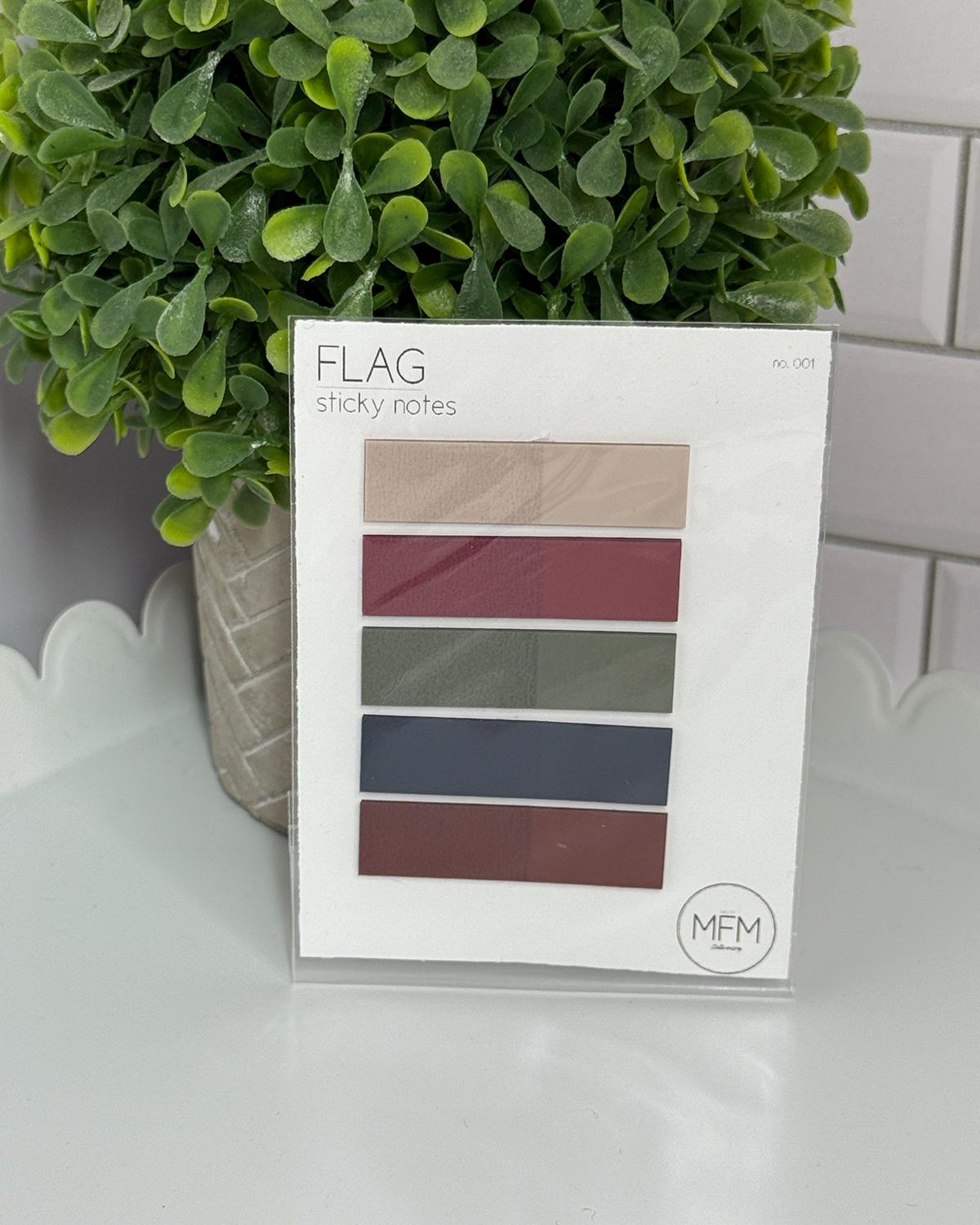 Transparent Sticky Note Flags - 5 Color Set