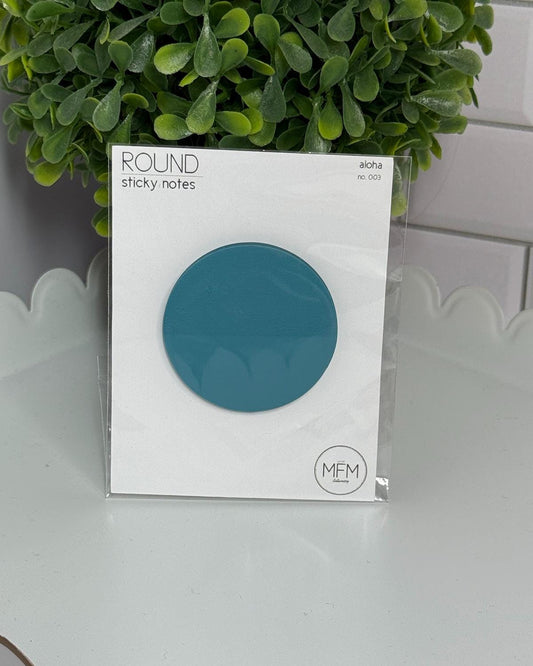 Transparent Round Flag Sticky Notes - 1.75" - Various Colors