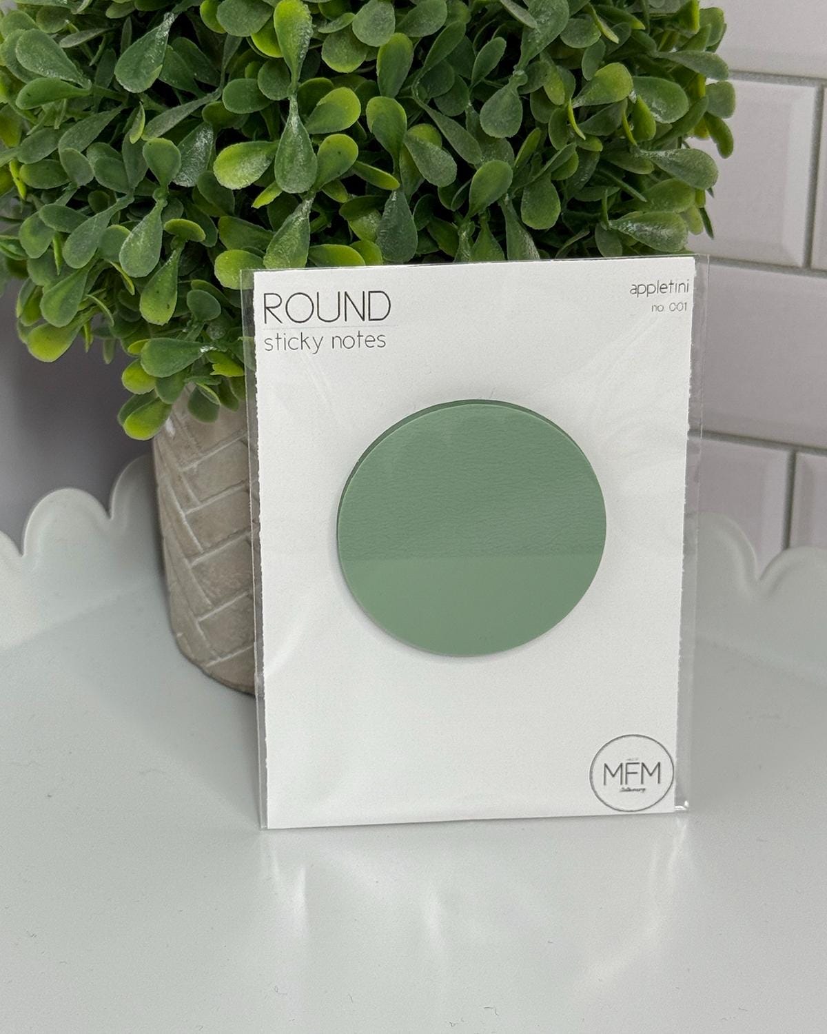 Transparent Round Flag Sticky Notes - 1.75" - Various Colors