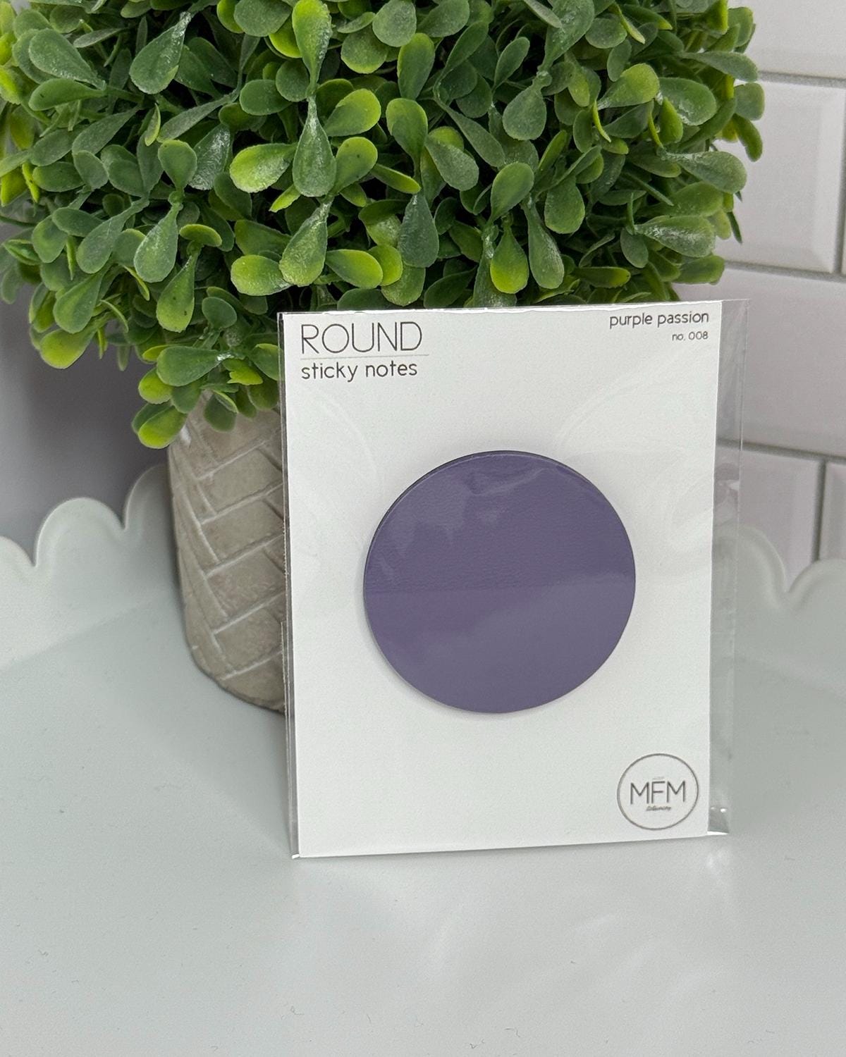 Transparent Round Flag Sticky Notes - 1.75" - Various Colors