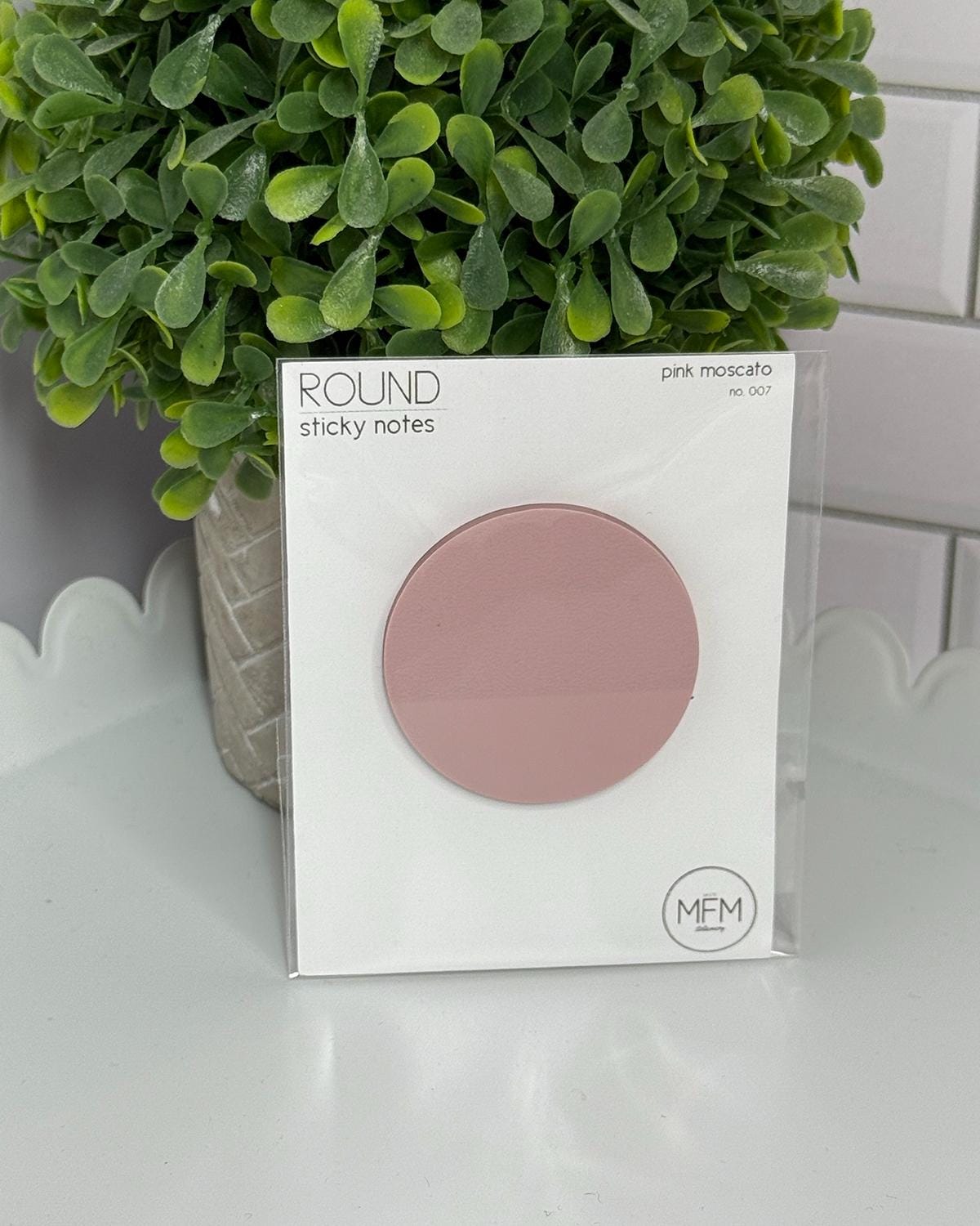 Transparent Round Flag Sticky Notes - 1.75" - Various Colors