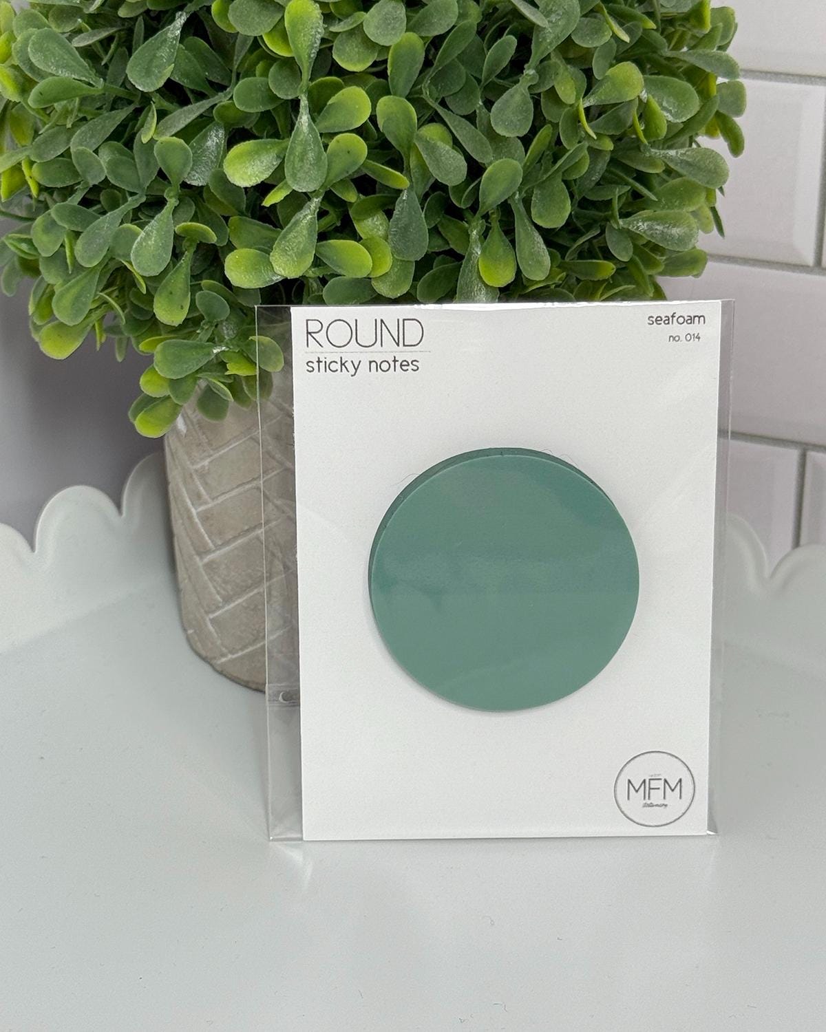 Transparent Round Flag Sticky Notes - 1.75" - Earthy Colors