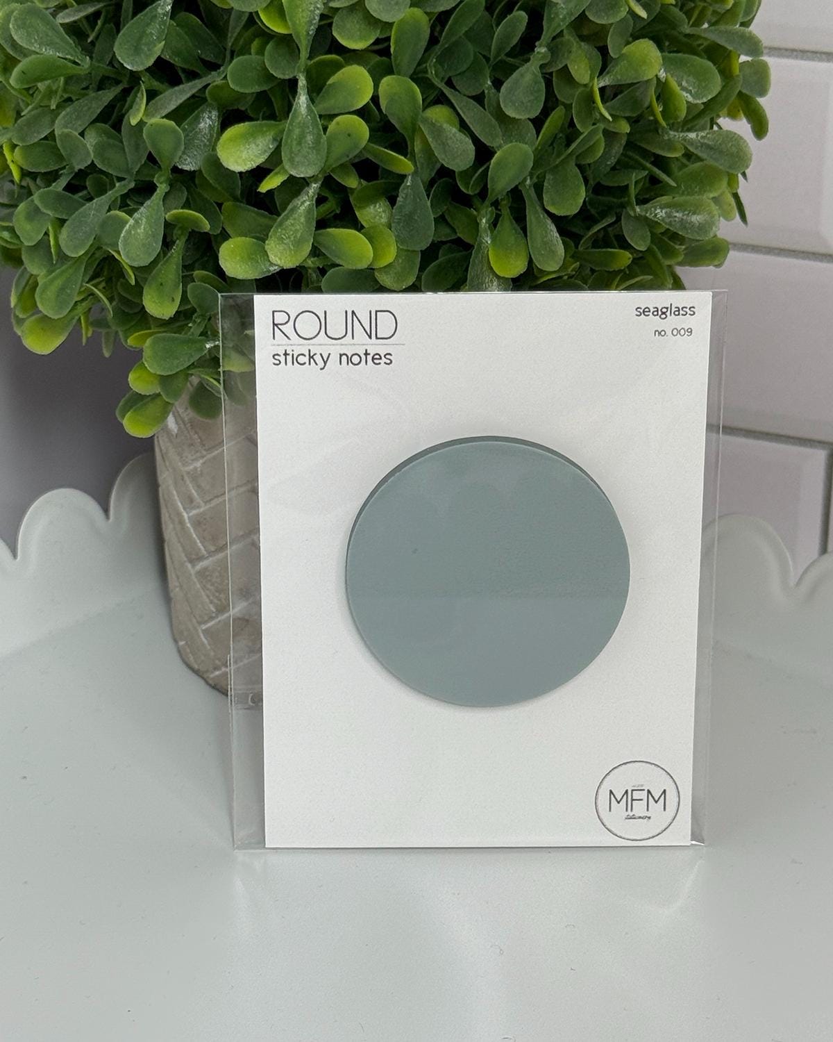 Transparent Round Flag Sticky Notes - 1.75" - Earthy Colors