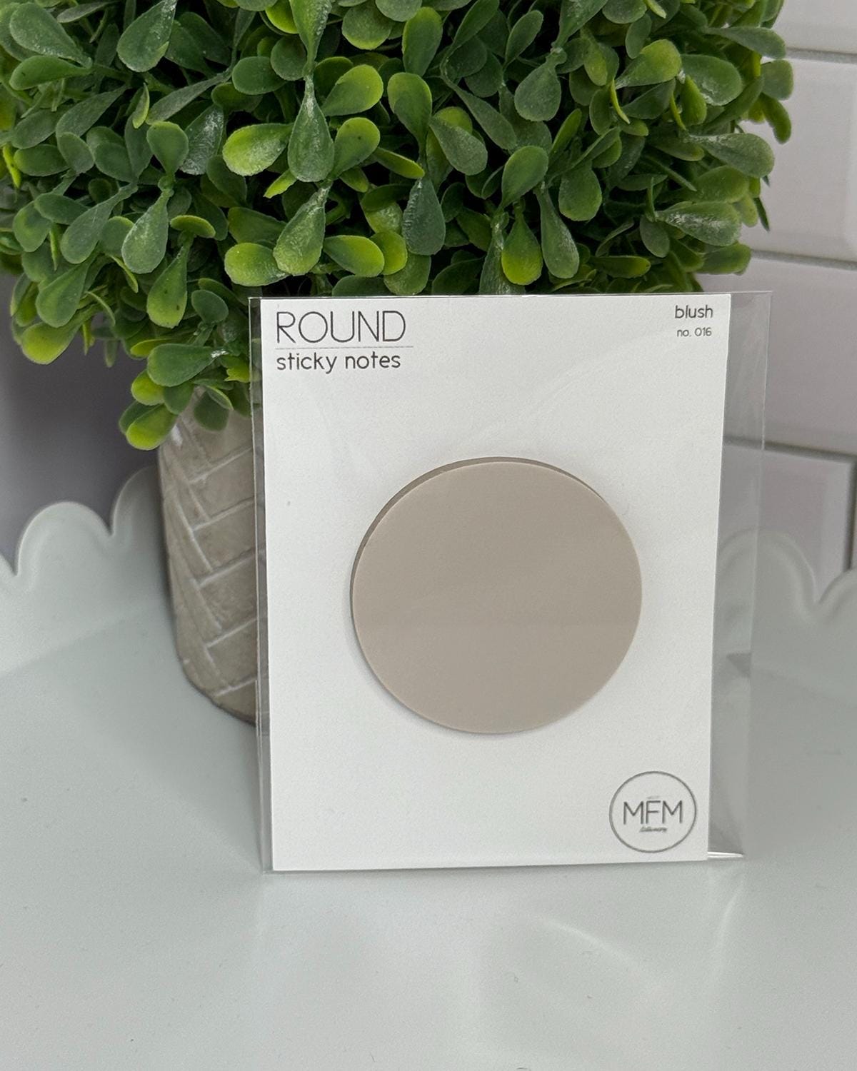 Transparent Round Flag Sticky Notes - 1.75" - Earthy Colors