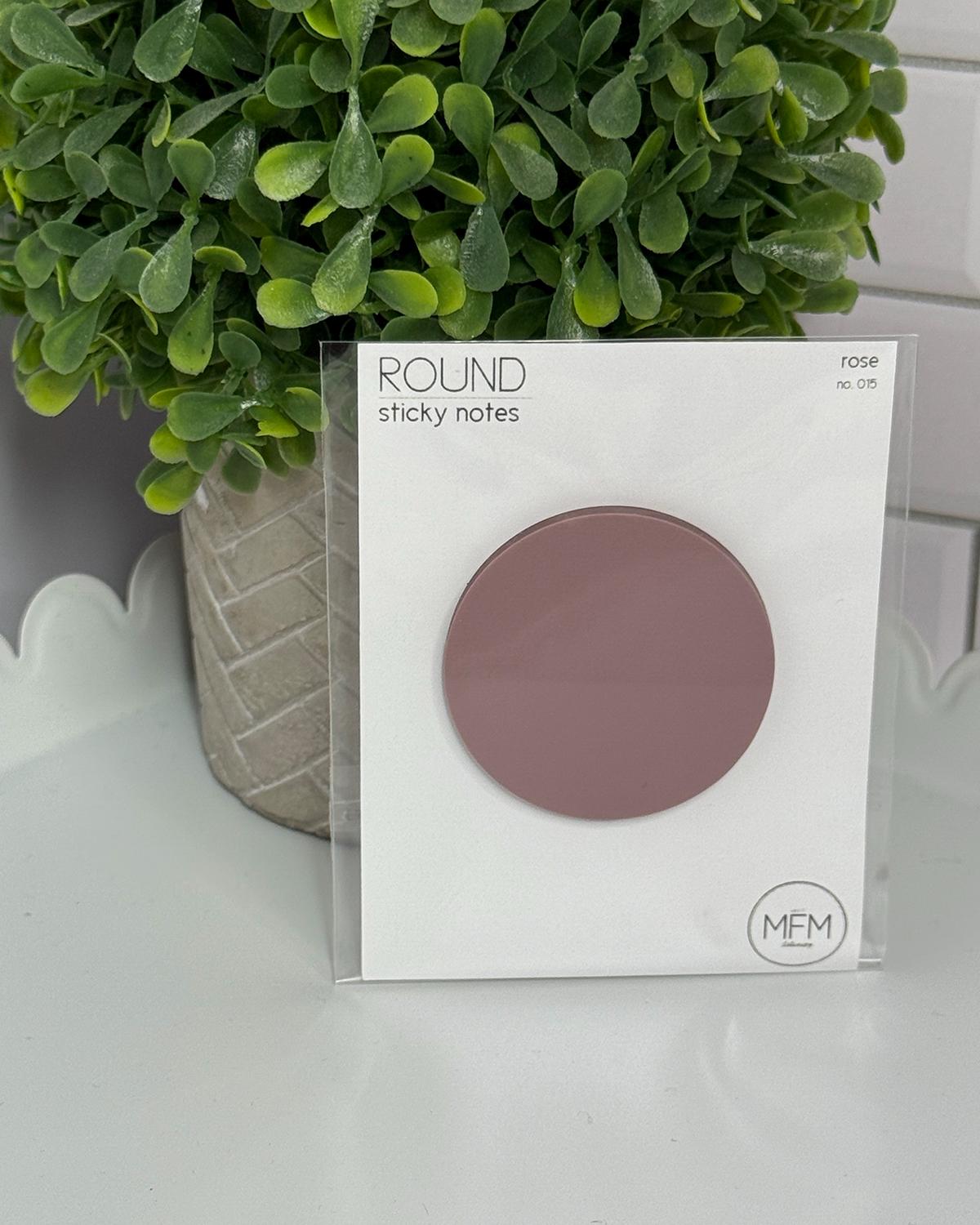 Transparent Round Flag Sticky Notes - 1.75" - Earthy Colors