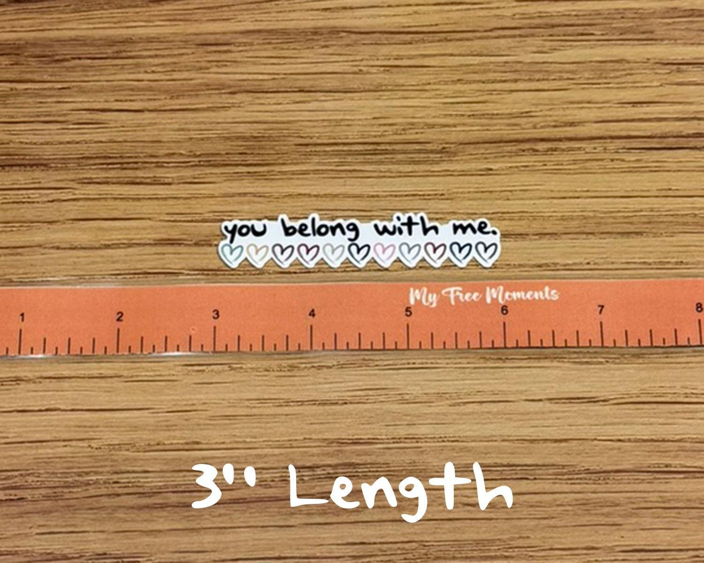 You Belong With Me. Taylor Swift Inspired - Waterproof Sticker