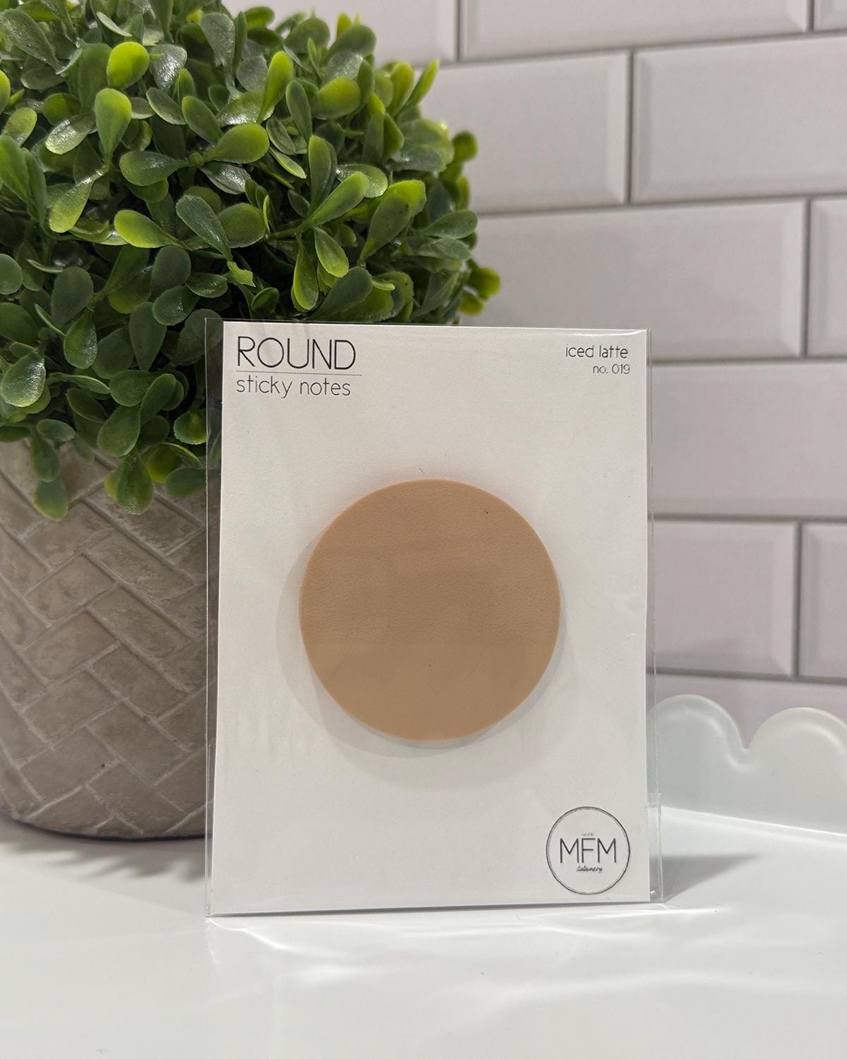 Transparent Round Flag Sticky Notes - 1.75" - Drinks 2