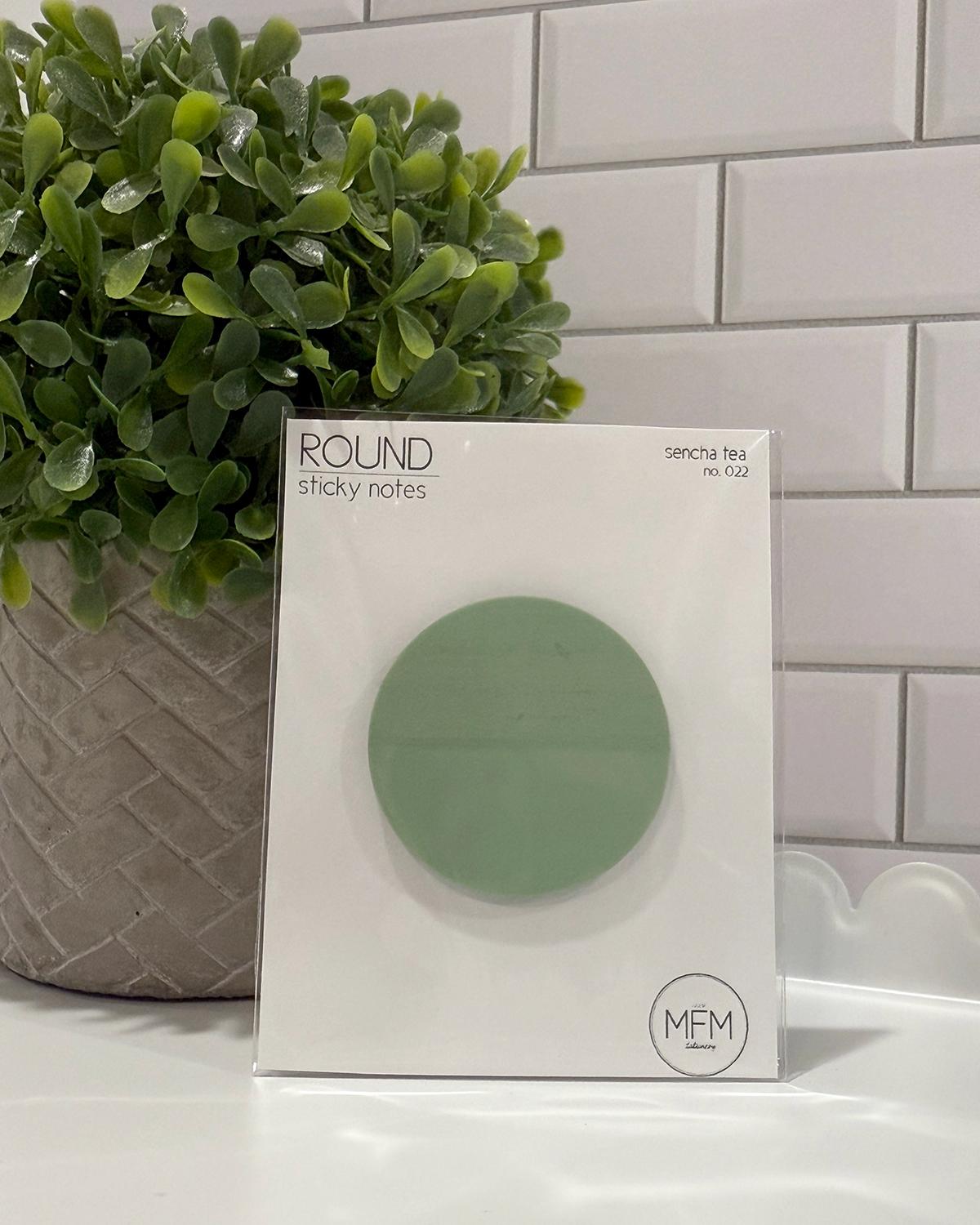 Transparent Round Flag Sticky Notes - 1.75" - Drinks 2