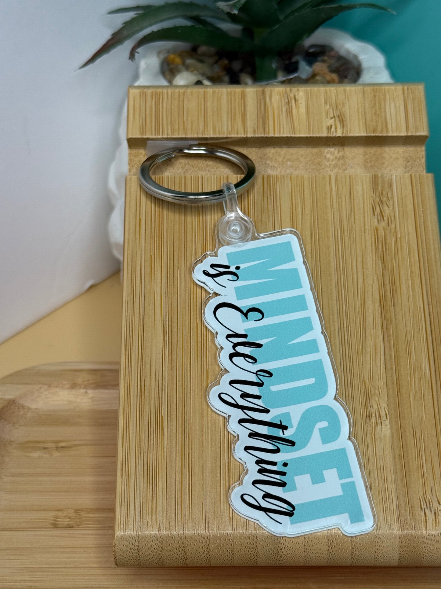 Mindset is Everything Keychain | Positive Keychain | Motivational Keychain