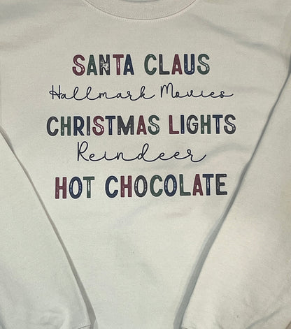 Christmas List Sand Sweatshirt - Hallmark Movies, Christmas Lights