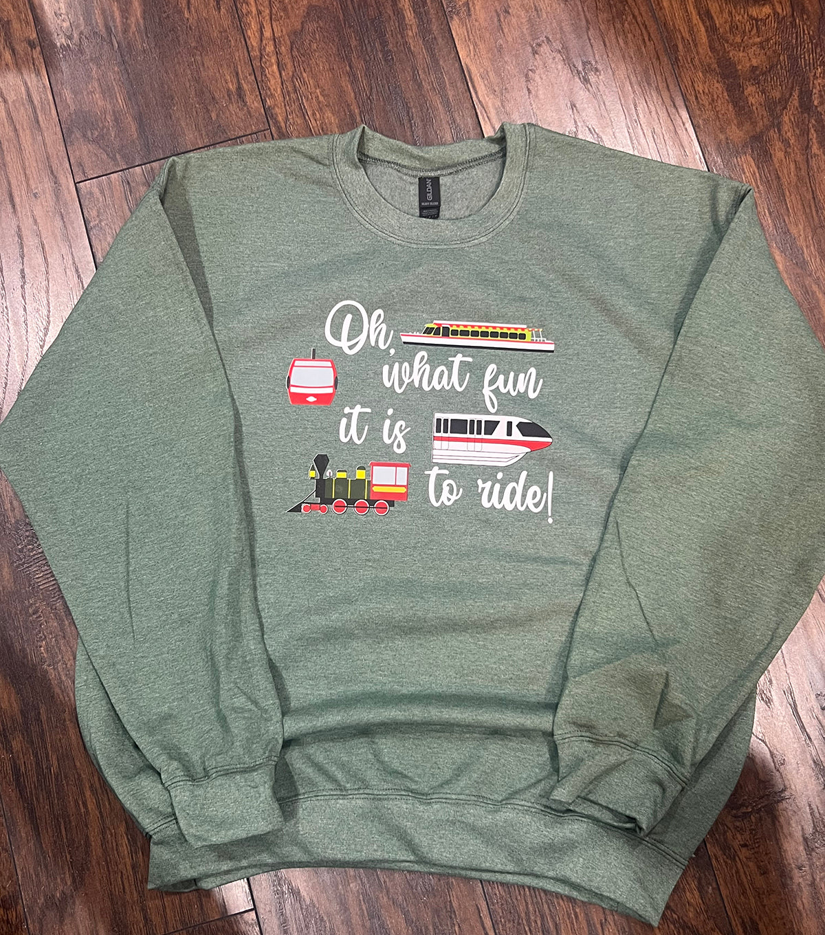 Oh What Fun It Is To Ride! Disney Transportation Holiday Sweatshirt