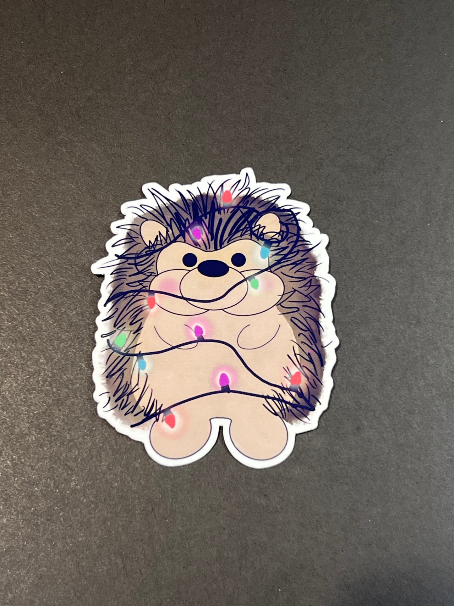 Frankie Wrapped in Lights Waterproof Sticker