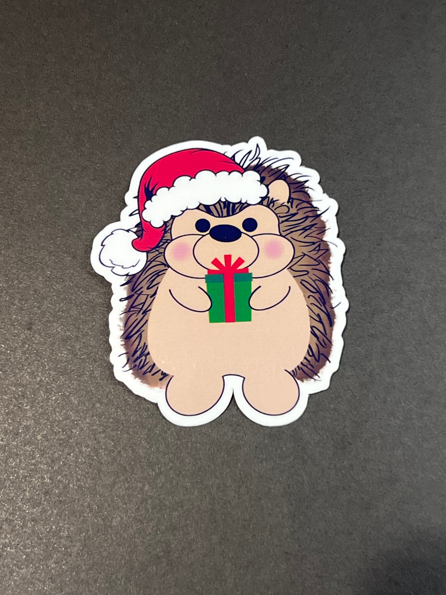 Frankie Santa with present Waterproof Sticker