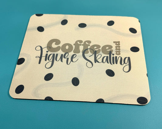 Coffee and Figure Skating - Mousepad 9.5" x 8"