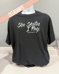 She Skates I Pay #FigureSkatingMom Black - Clearance