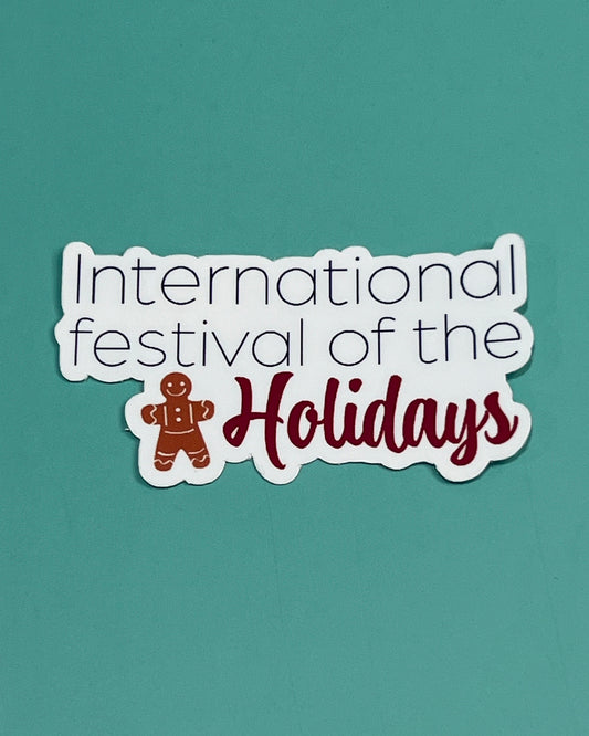 International Festival of the Holidays Waterproof Sticker - EPCOT Inspired
