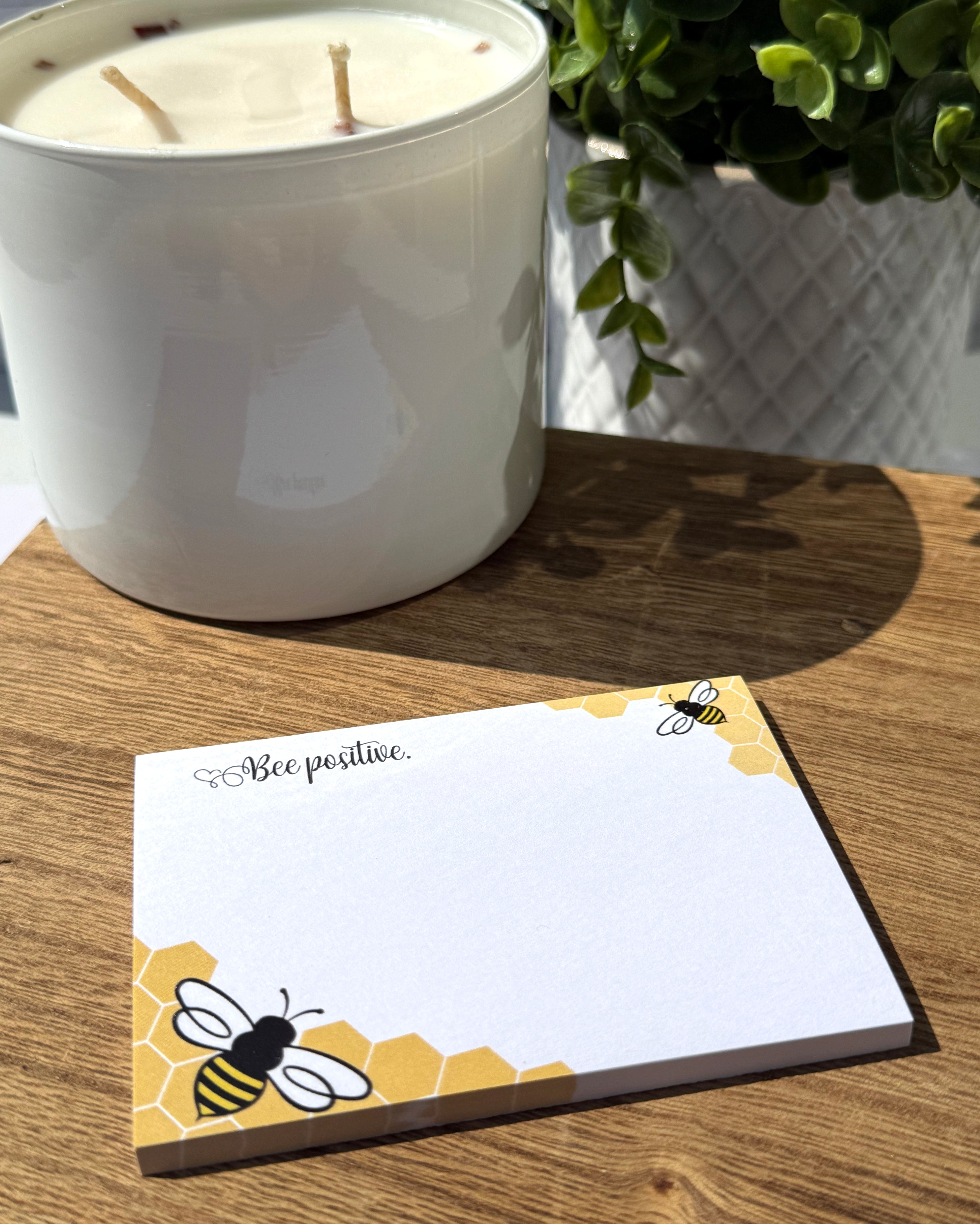 Bee Positive 4”x3” Note Pad Post Its