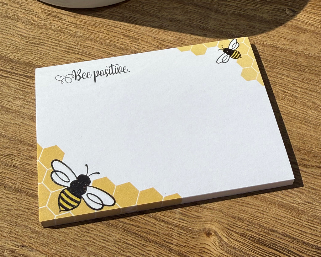 Bee Positive 4”x3” Note Pad Post Its