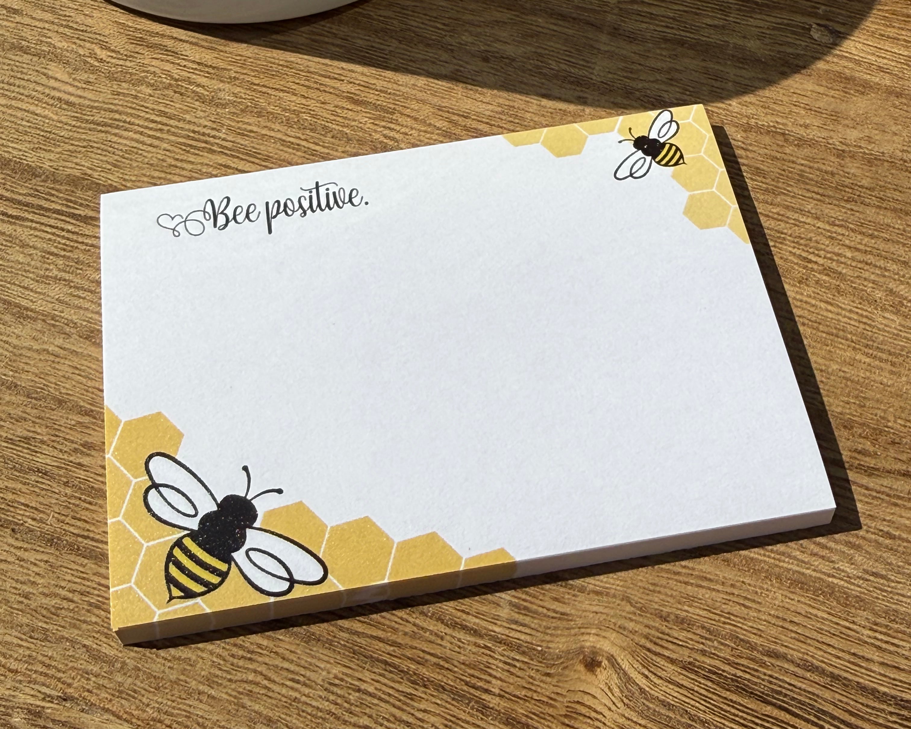Bee Positive 4”x3” Note Pad Post Its