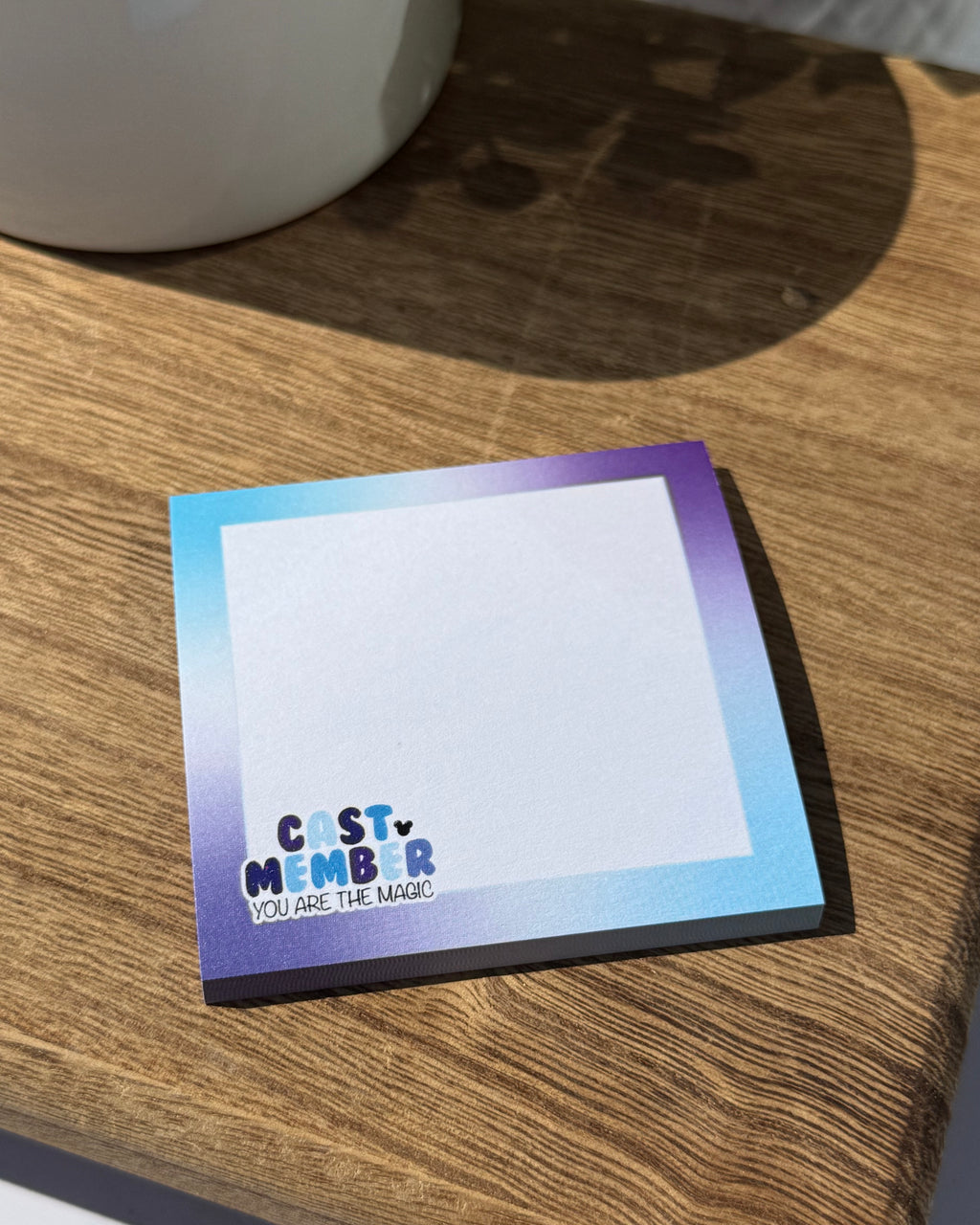 Cast Member 3x3" Sticky Notes, Note Pad- Post It Brand 50 sheet