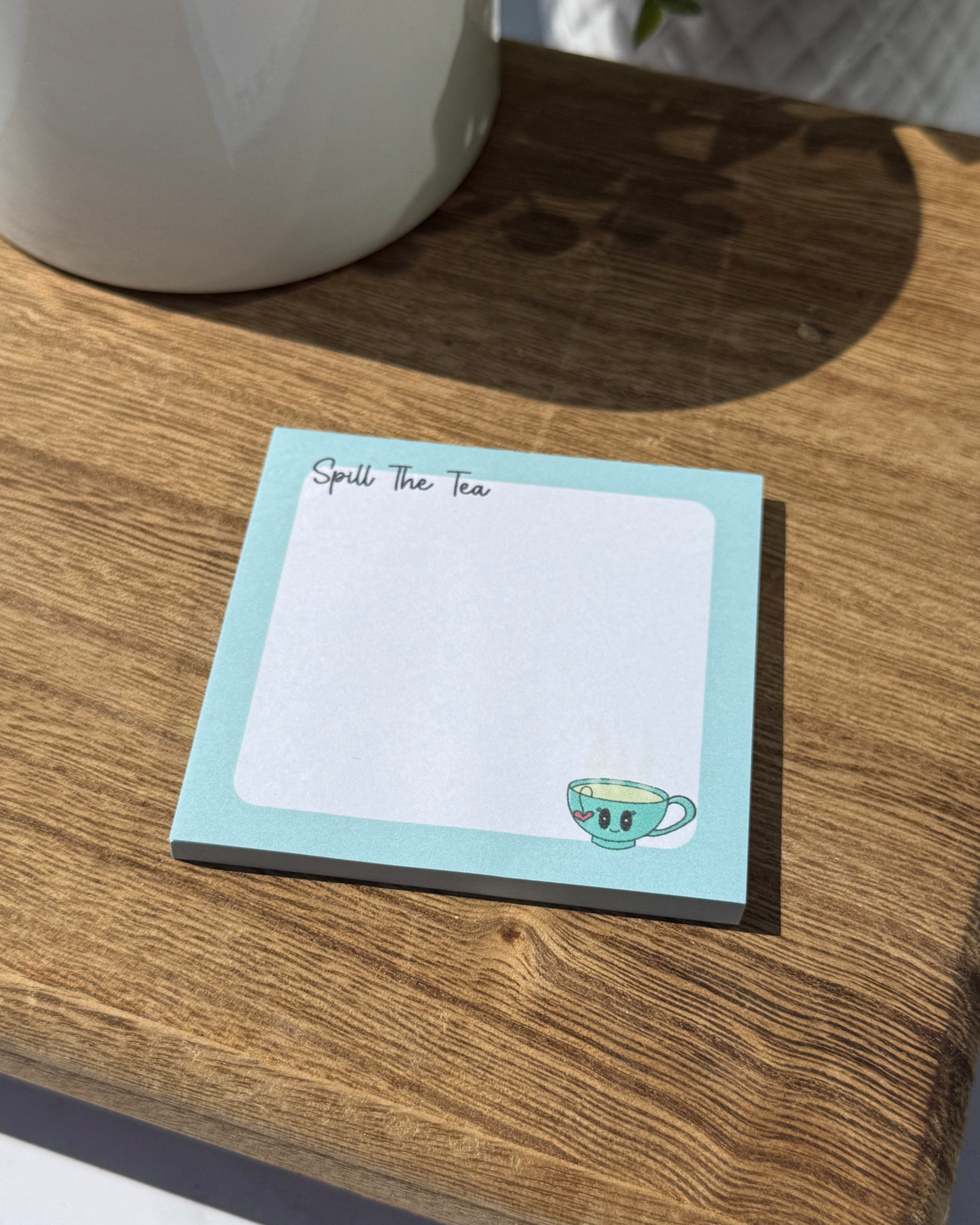 Spill the Tea 3x3" Sticky Notes:  Post-it Brand Note Pad