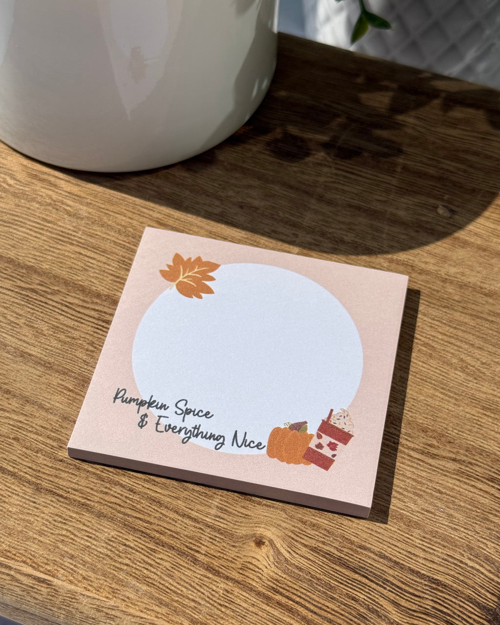 Pumpkin Spice and Everything Nice 3x3" Sticky Notes: Fall Post-it Brand Note Pad
