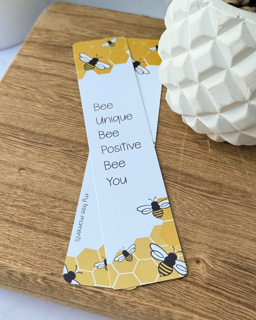 Bee Positive Motivational  Double Sided Bookmark - 1.5" x7"