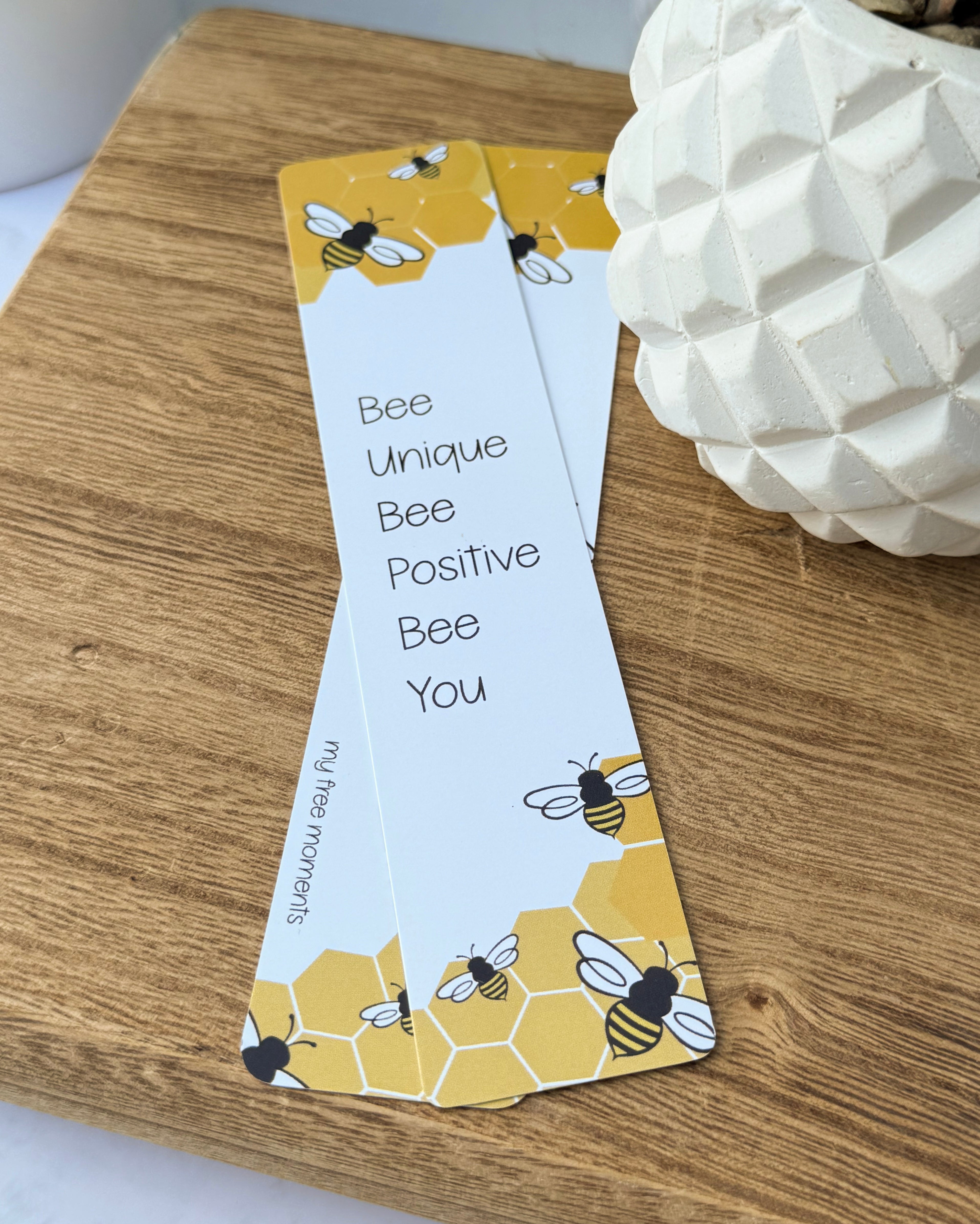 Bee Positive Motivational  Double Sided Bookmark - 1.5" x7"