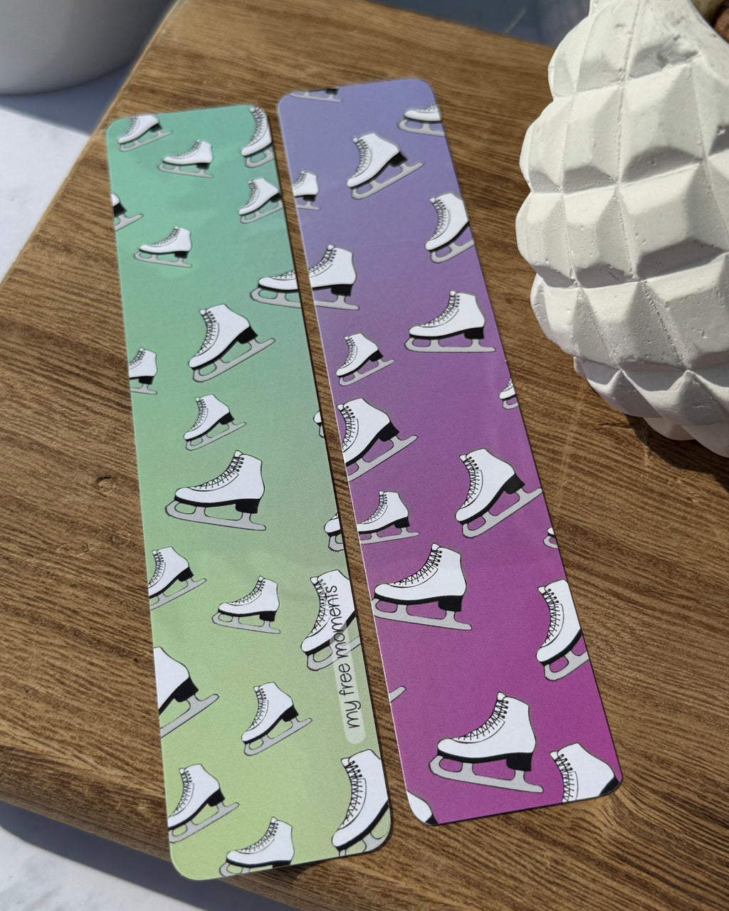Figure Skater Double Sided Bookmark - 1.5" x7"