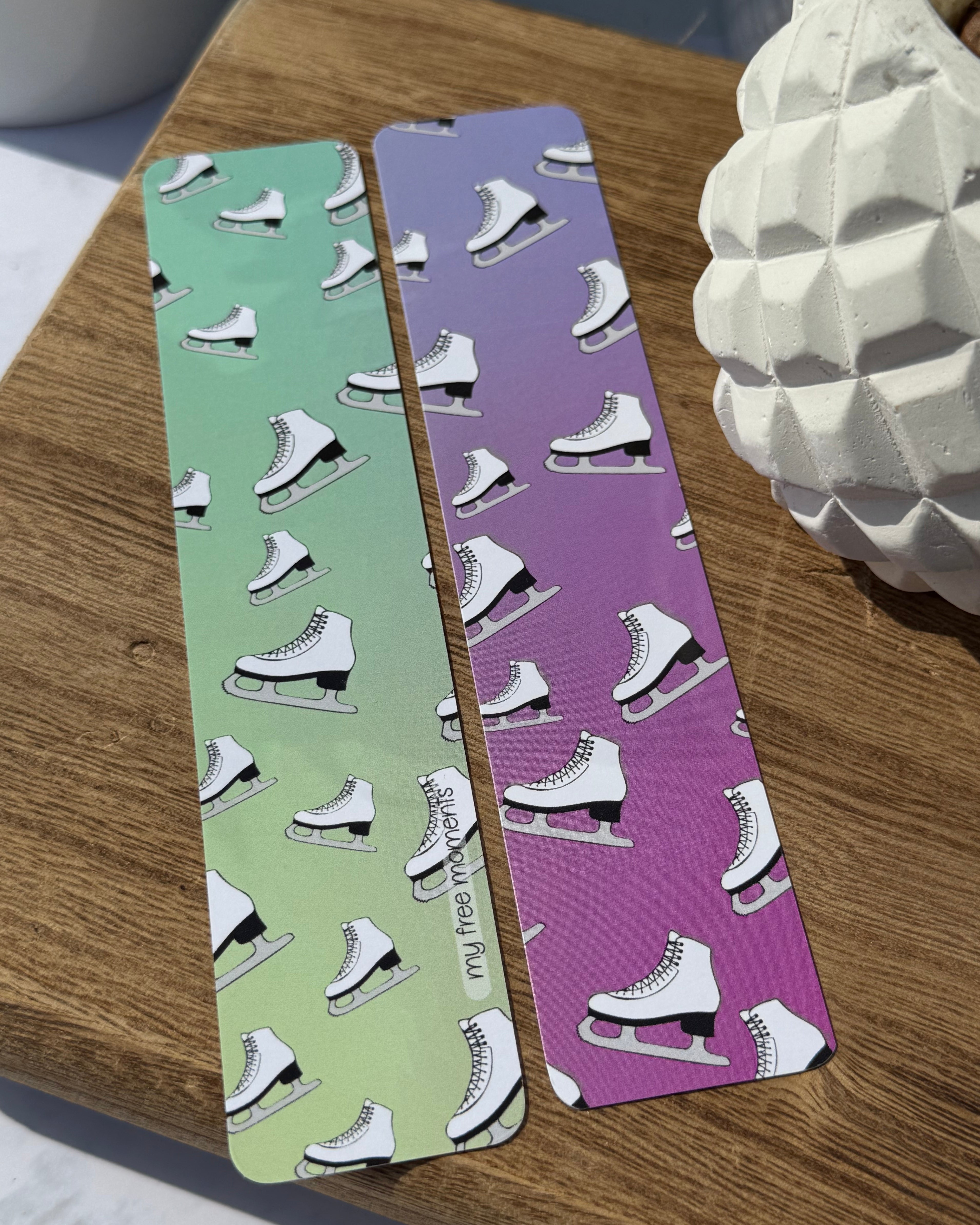 Figure Skater Double Sided Bookmark - 1.5" x7"