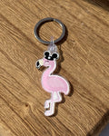Flamingo Crossing Village Flamingo Mascot Acrylic Keychain