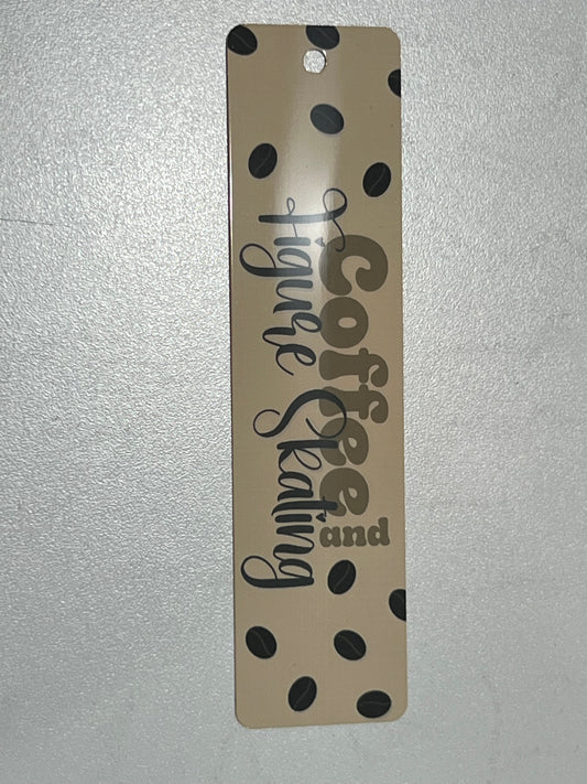 Coffee and Figure Skating Metal Bookmark