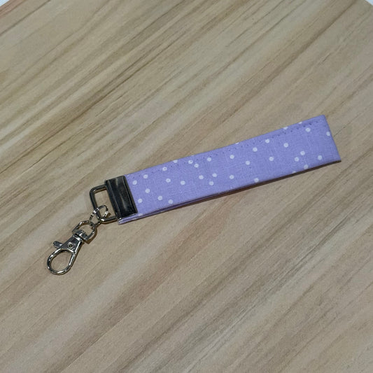 Purple Dots Keyfob with Lobster Claw Hardware